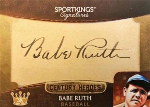 Century Heroes Cut Signatures Sketch Babe Ruth MOCK UP