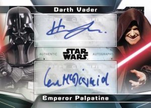 Dual Auto McDiarmid as Emperor Palpatine, Hayden Christensen as Darth Vader MOCK UP Dual Auto McDiarmid as Emperor Palpatine, Hayden Christensen as Darth Vader MOCK UP
