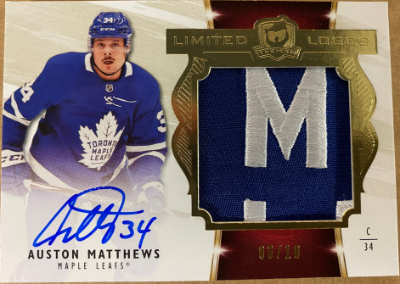 Limited Logos Jumbo Patch Auto Auston Matthews Limited Logos Jumbo Patch Auto Auston Matthews
