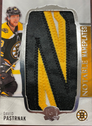 Notable Nameplates Patch Letter David Pastrnak Notable Nameplates Patch Letter David Pastrnak
