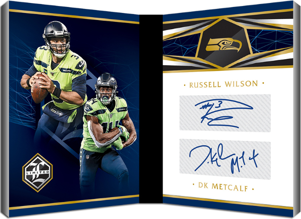 Partnerships Duals Booklet Sapphire Russell Wilson, DK Metcalf MOCK UP
