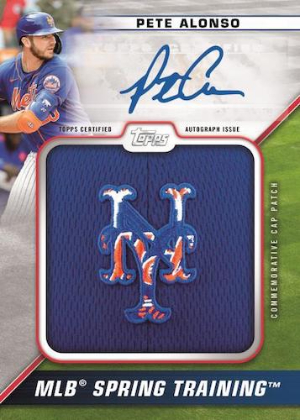 Spring Training Cap Logo Patch Auto Pete Alonso MOCK UP