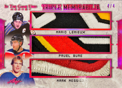 Triple Memorabilia Magenta Mario Lemieux, Pavel Bure, Mark Messier Triple Memorabilia Magenta Mario Lemieux, Pavel Bure, Mark Messier
