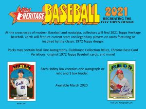 2021 Topps Heritage Baseball