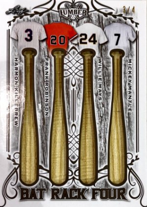 Bat Rack 4 Relics Pewter Harmon Killebrew, Frank Robinson, Willie Mays, Mickey Mantle Bat Rack 4 Relics Pewter Harmon Killebrew, Frank Robinson, Willie Mays, Mickey Mantle