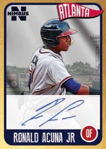 Gold Bordered Auto Ronald Acuna Jr MOCK UP