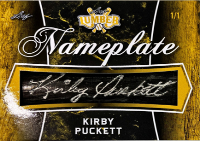 Nameplate Relics Kirby Puckett Nameplate Relics Kirby Puckett