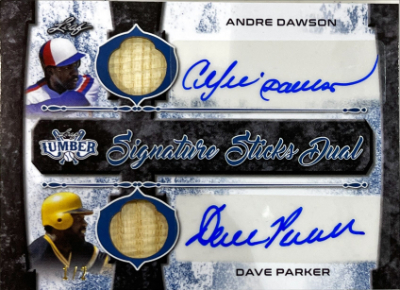 Signature Sticks 2 Auto Navy Blue Andre Dawson, Dave Parker Signature Sticks 2 Auto Navy Blue Andre Dawson, Dave Parker