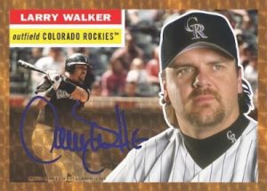 1956 Topps SuperFractor Auto Larry Walker MOCK UP