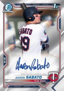 Chrome Prospect Autograph Aaron Sabato MOCK UP