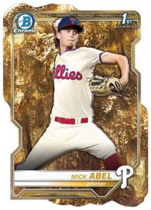 Chrome Prospects Prospectors Special Variation Die Cut Gold Nugget Mick Abel MOCK UP