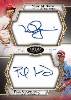 Dual Clear One Autos Mark McGwire, Paul Goldschmidt MOCK UP