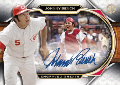 Engraved Great Auto Johnny Bench MOCK UP