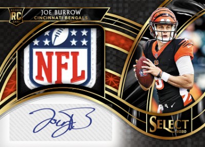Jumbo Rookie Signatures Swatch Black Prizm NFL Shield Joe Burrow MOCK UP