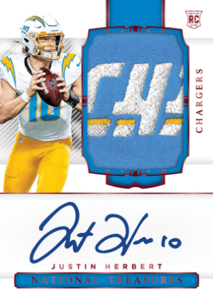 Rookie Patch Auto Red Justin Herbert MOCK UP