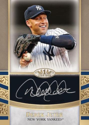 Tier One Auto Card Silver Ink Derek Jeter MOCK UP