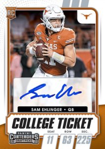College Ticket Auto Sam Ehlinger MOCK UP College Ticket Auto Sam Ehlinger MOCK UP