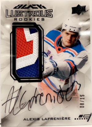 UD Black Lustrous Rookie Auto Patch Clarity Alexis Lafreniere UD Black Lustrous Rookie Auto Patch Clarity Alexis Lafreniere