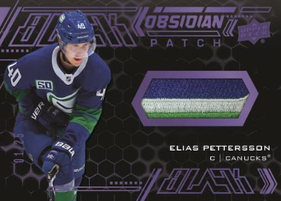 UD Black Obsidian Jersey Patch Elias Pettersson MOCK UP UD Black Obsidian Jersey Patch Elias Pettersson MOCK UP