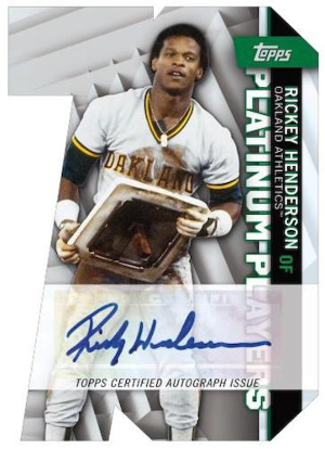 Topps Platinum Players Die-Cut Autograph Rickey Henderson MOCK UP