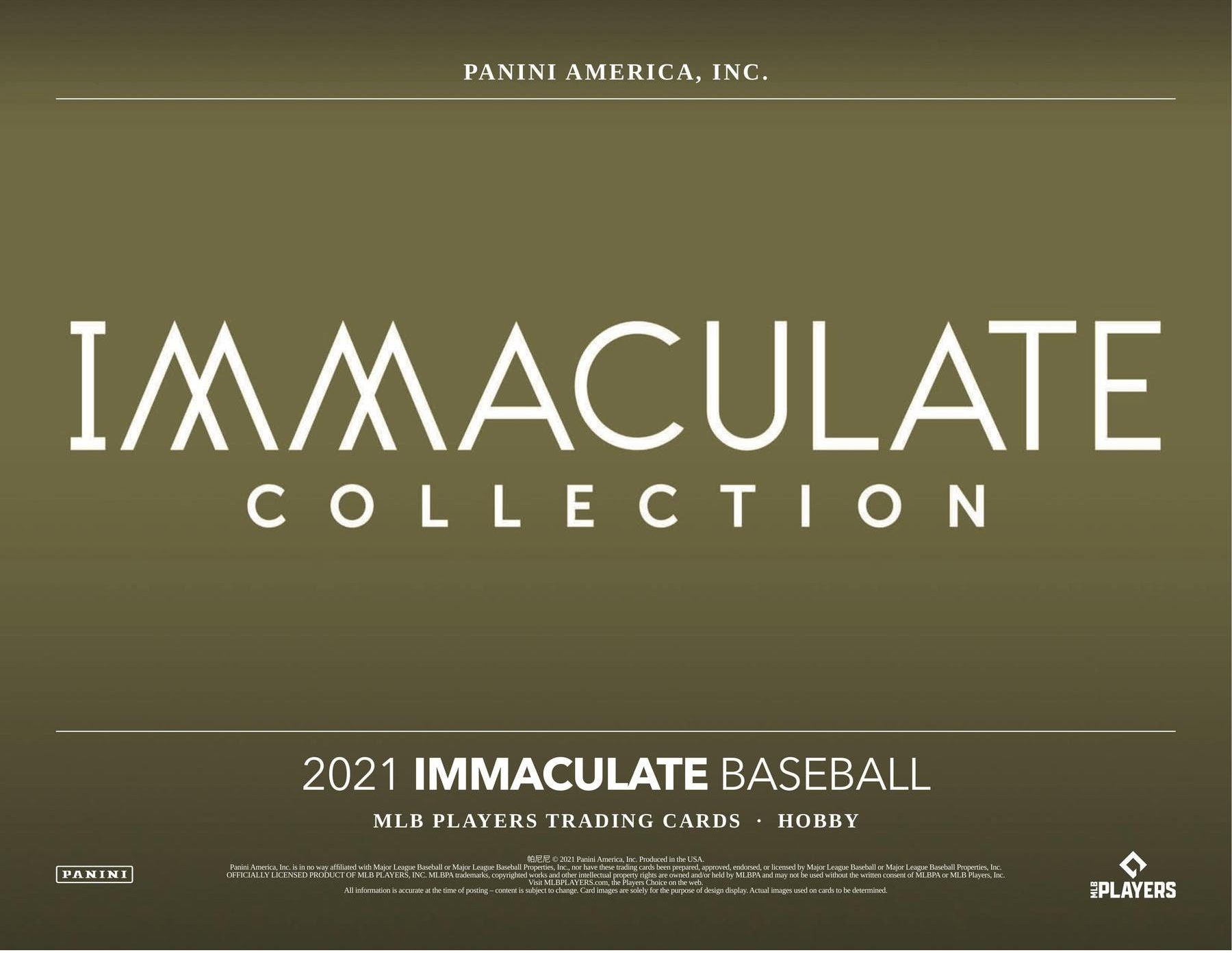 2021 Panini Immaculate Collection Baseball