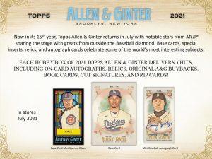 2021 Topps Allen & Ginter Baseball