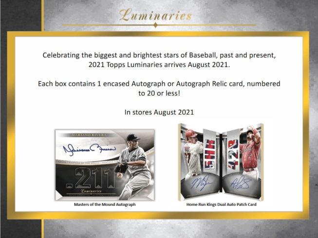 2021 Topps Luminaries Baseball