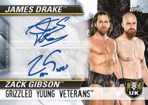 Tag Team Dual Auto Grizzled Young Veterans James Drake, Zack Gibson MOCK UP