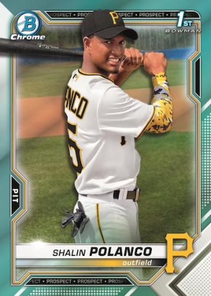 Base Chrome Prospect Aqua Refractor Shalin Polanco MOCK UP