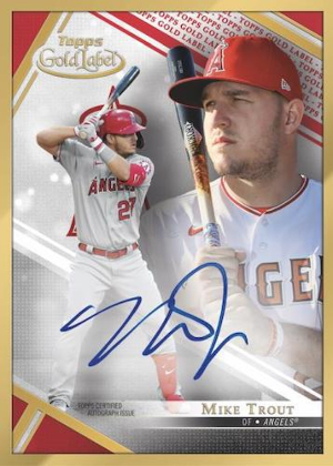 Framed Auto Red Mike Trout MOCK UP