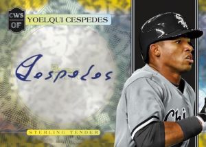 Sterling Tender Auto Canary Diamond Refractor Yoelqui Cespedes MOCK UP