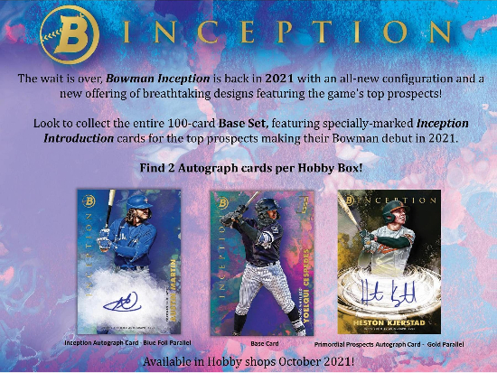 2021 Bowman Inception Baseball