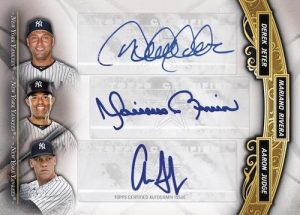 Five Stars Auto Front Derek Jeter, Mariano RIvera, Aaron Judge MOCK UP