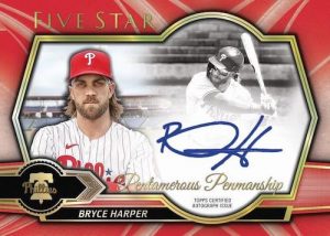 Pentamerous Penmanship Auto Red Bryce Harper MOCK UP