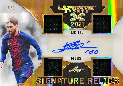 Ultimate Signatures X Gold Spectrum Holofoil Lionel Messi