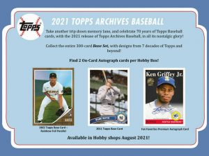 2021 Topps Archives Baseball