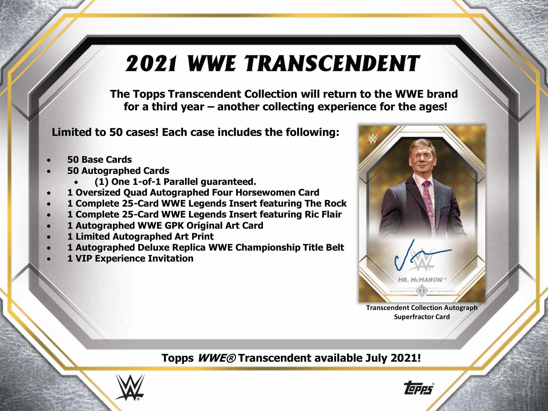 2021 Topps WWE Transcendent Collection