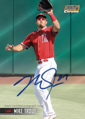 Base Auto Gold Refractor Mike Trout MOCK UP