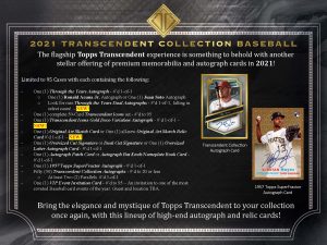 2021 Topps Transcendent Collection Baseball