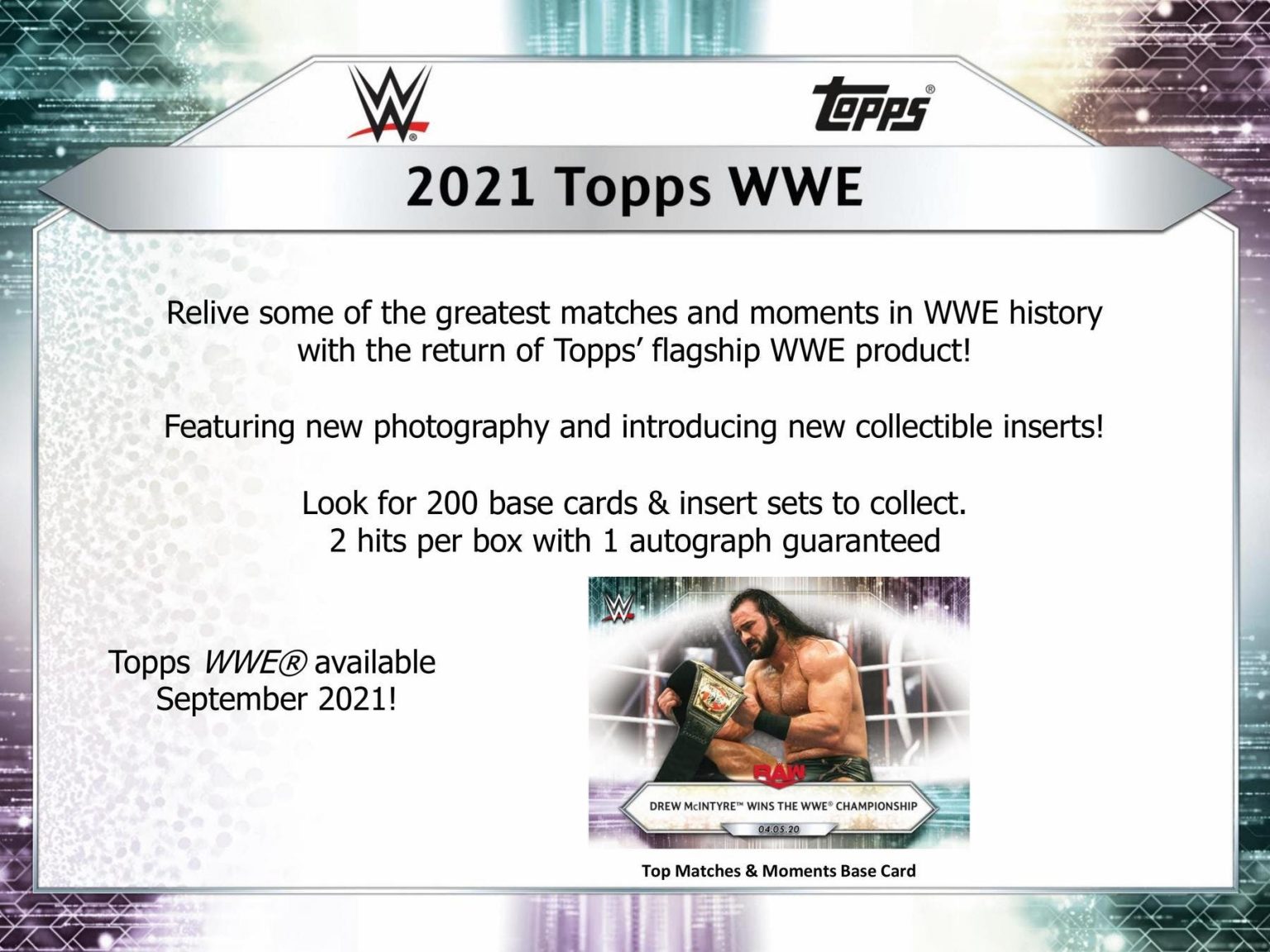 2021 Topps WWE Wrestling Card Checklist