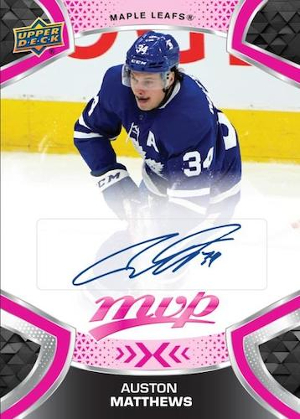 Base Magenta Auto Auston Matthews MOCK UP