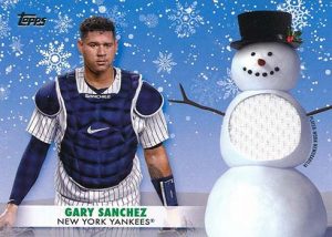 Holiday Baseball Snowman Relic Gary Sanchez MOCK UP