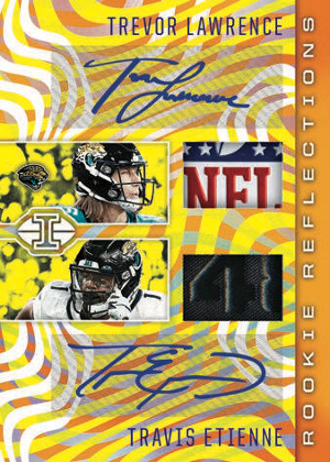 Rookie Reflections Dual Patch Auto Trevor Lawrence Etienne MOCK UP
