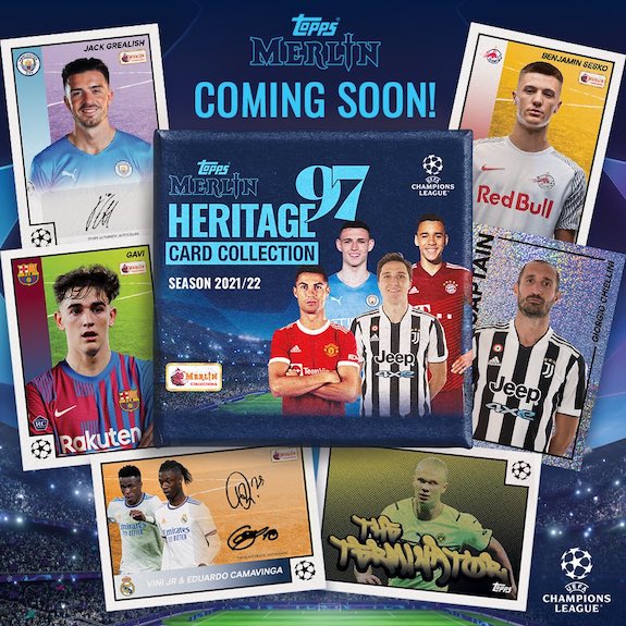 2021-22 Topps Merlin Heritage 97 UEFA Champions League Soccer