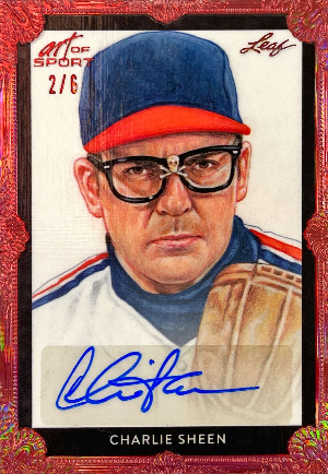 Base Auto Red HoloFoil Charlie Sheen