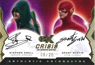 Dual Auto Stephen Amell as Green Arrow, Grant Gustin as The Flash Dual Auto Stephen Amell as Green Arrow, Grant Gustin as The Flash
