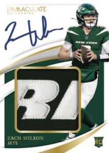 Premium Patch Rookie Auto Zach Wilson MOCK UP Premium Patch Rookie Auto Zach Wilson MOCK UP