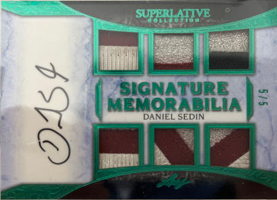 Superlative Signature Memorabilia Emerald HoloFoil Daniel Sedin