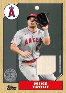 1987 Topps Baseball Relic Mike Trout MOCK UP