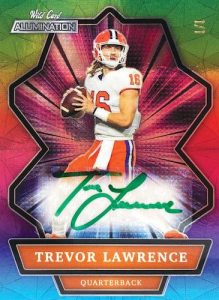Base Auto Rainbow Multi-Color Trevor Lawrence MOCK UP Base Auto Rainbow Multi-Color Trevor Lawrence MOCK UP